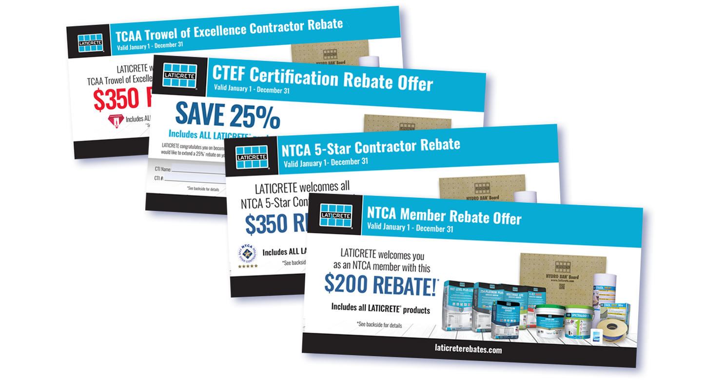 LATICRETE Rebates